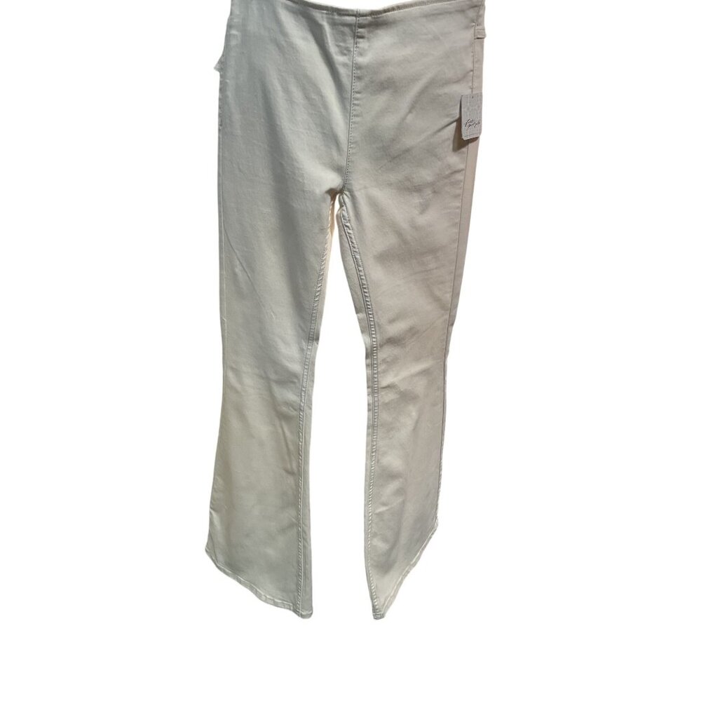 Free People Ivory Stretch Flared Jeans Size 27 Cotton Blend Womens NWT - Picture 4 of 6